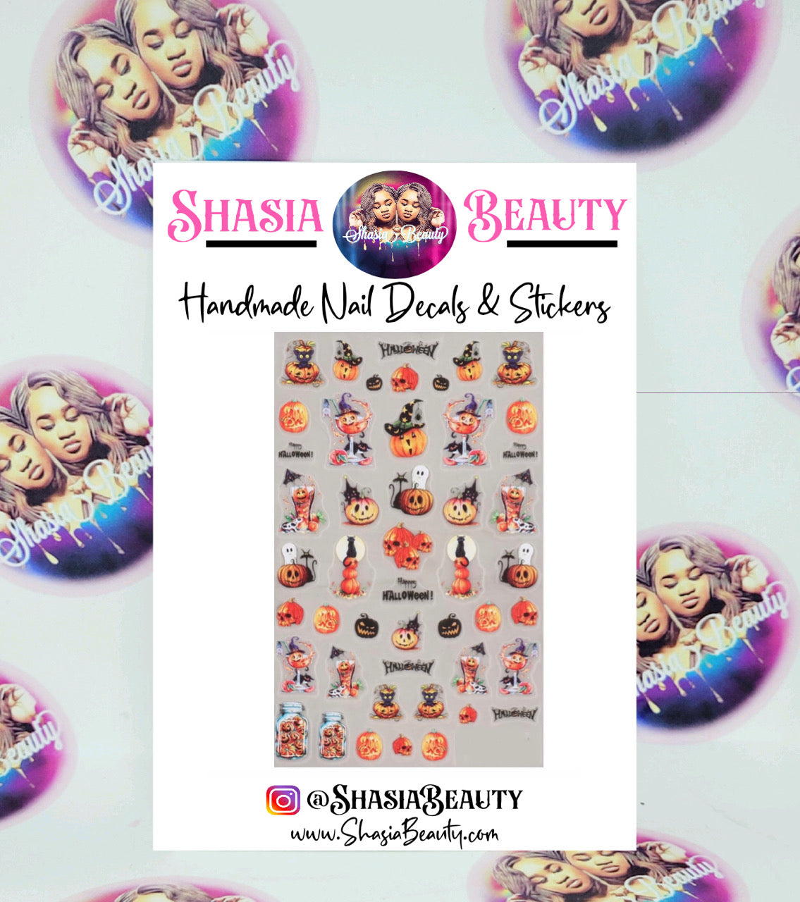Spooky Pumpkins Halloween Nail Stickers