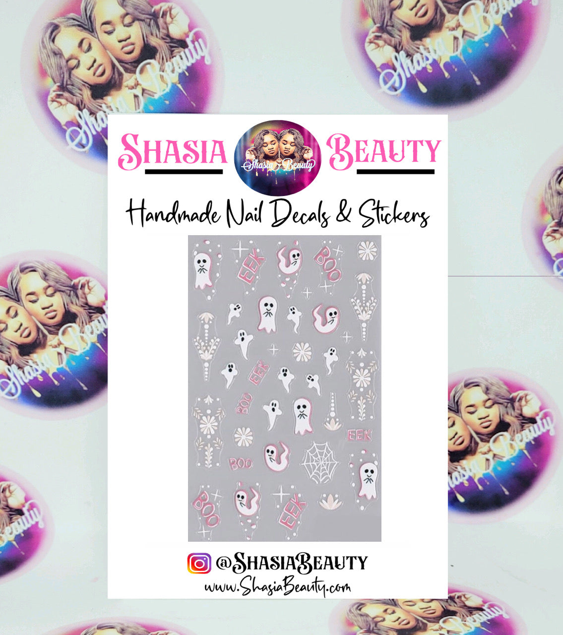 Eek Ghost Halloween Nail Stickers