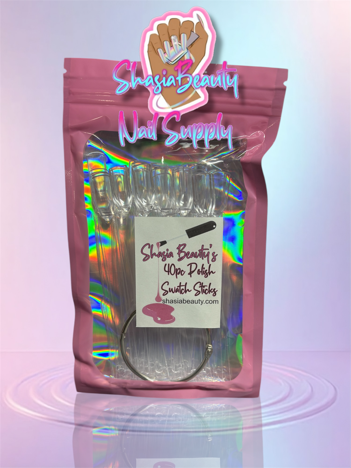 Square Display Nail Swatch Sticks 40pc Set