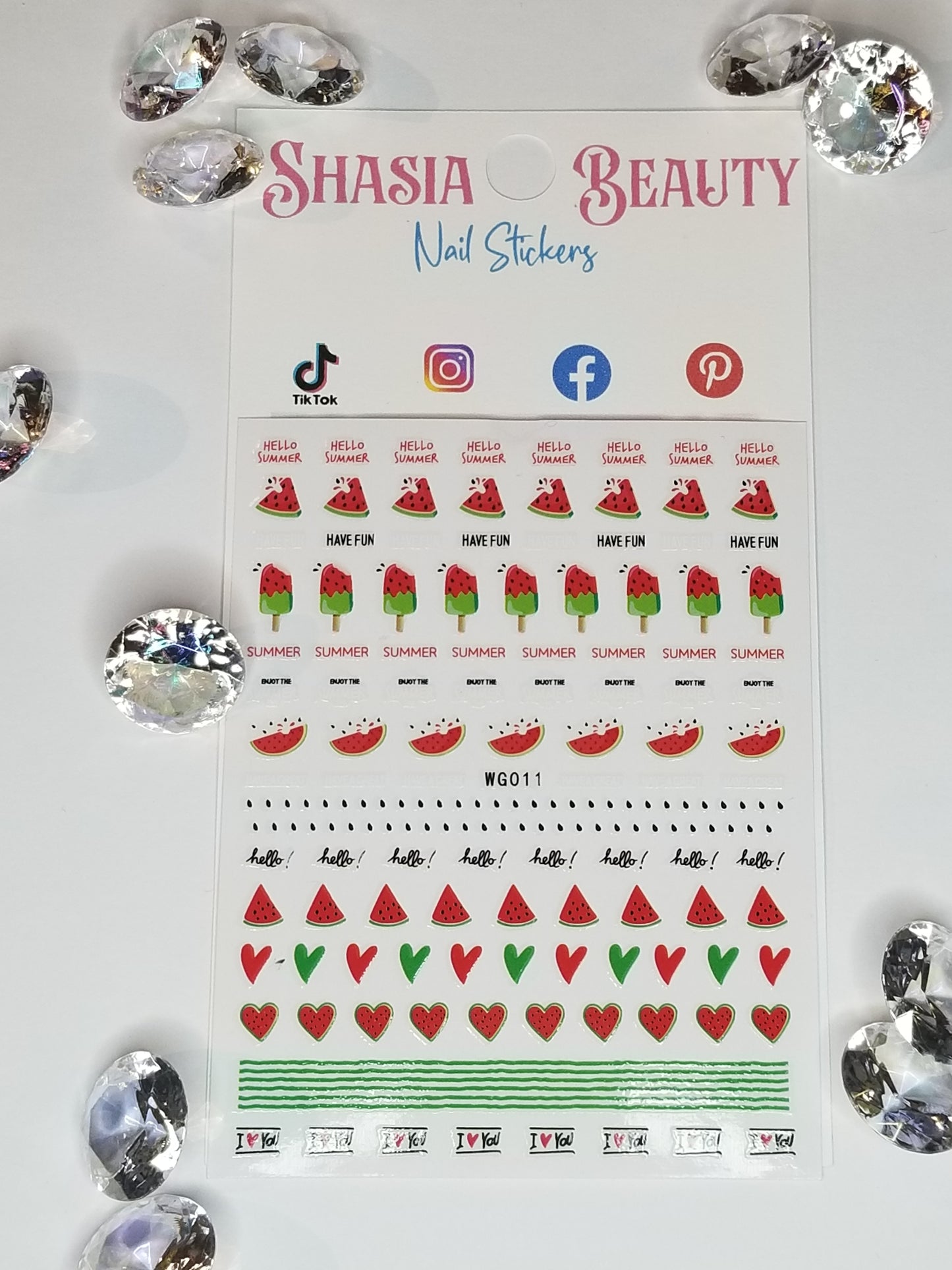 Watermelon Summer Time Nail Stickers