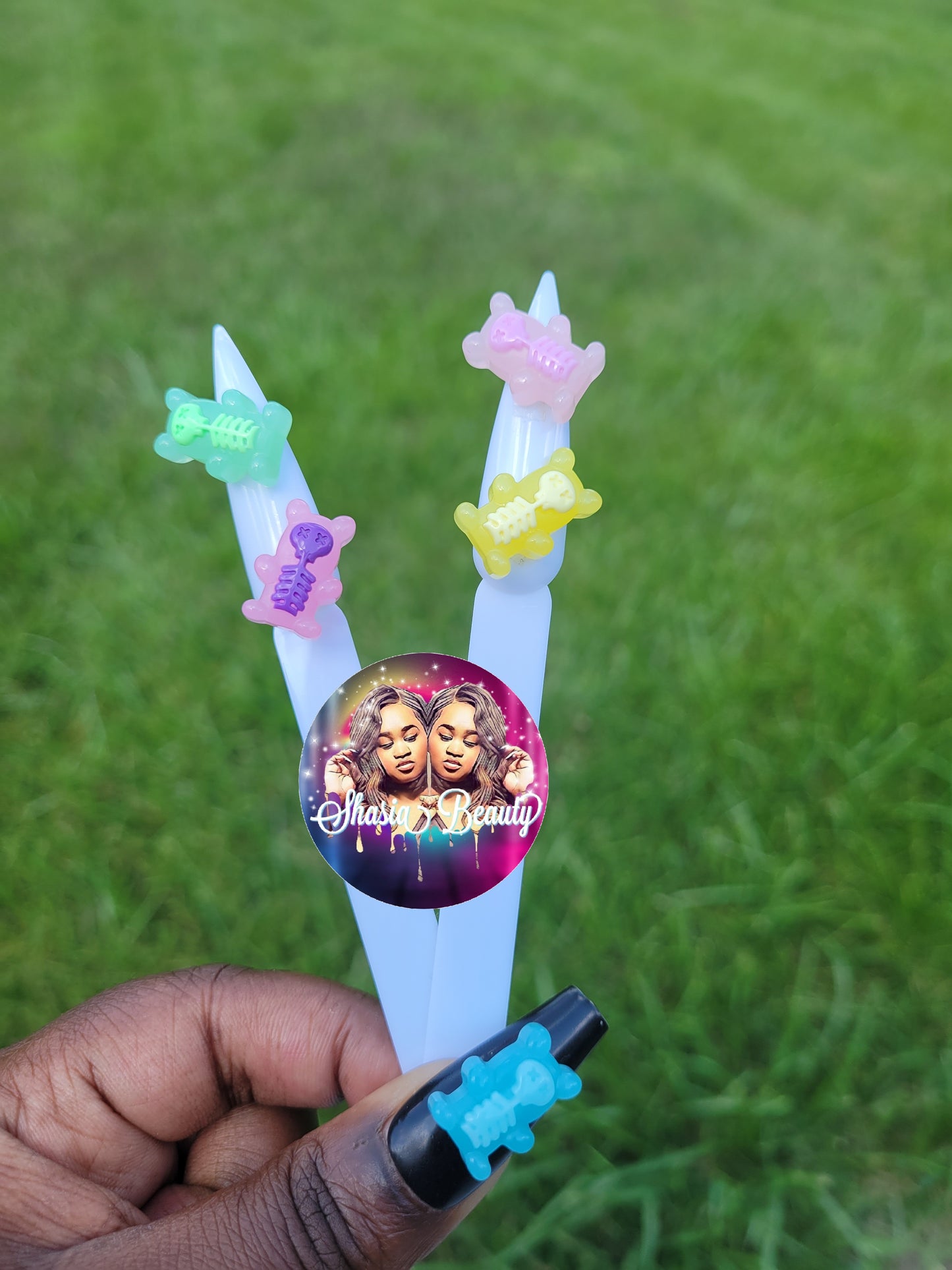 Skeleton Gummy Bear Nail Charms