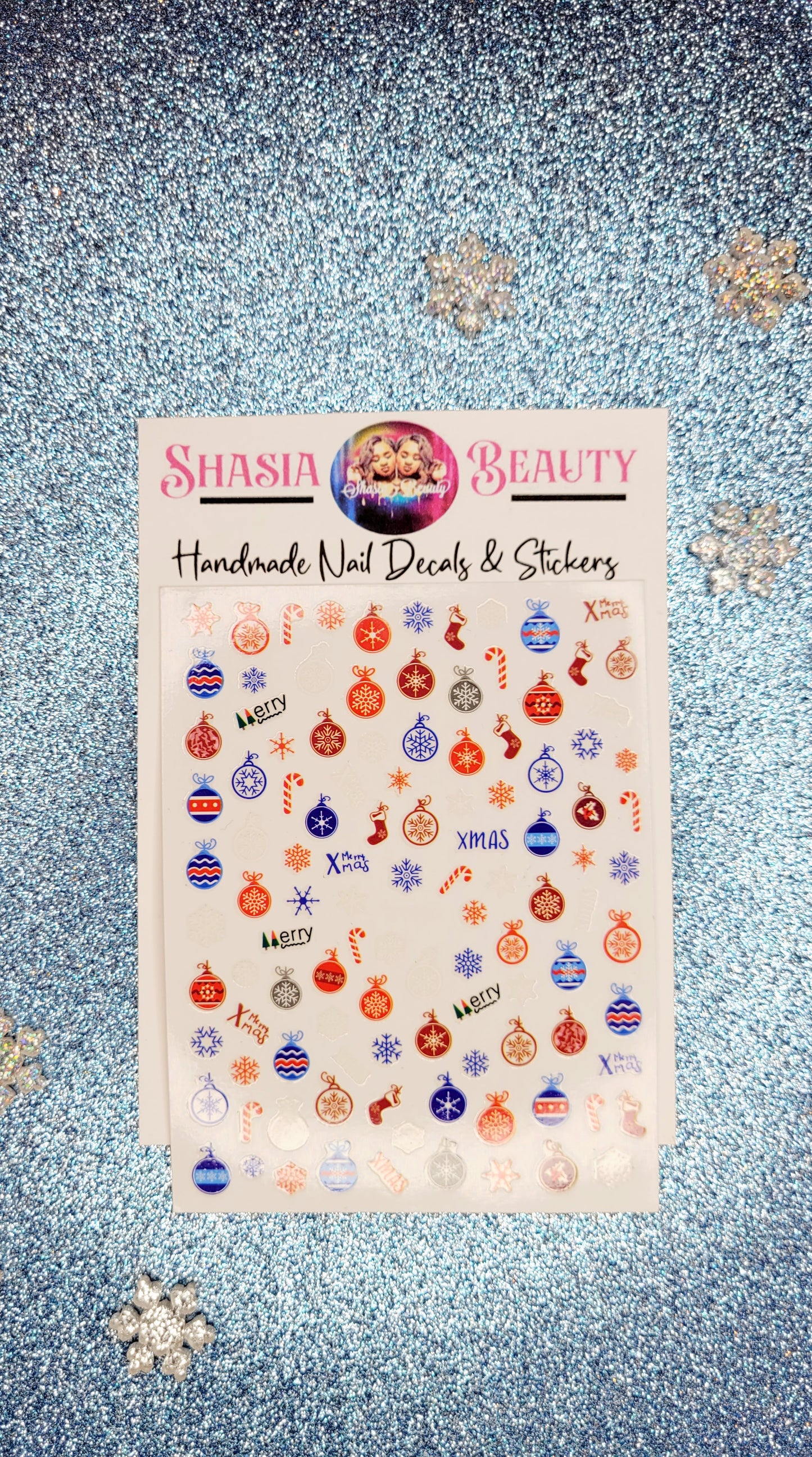 Xmas Ornaments Nail Stickers