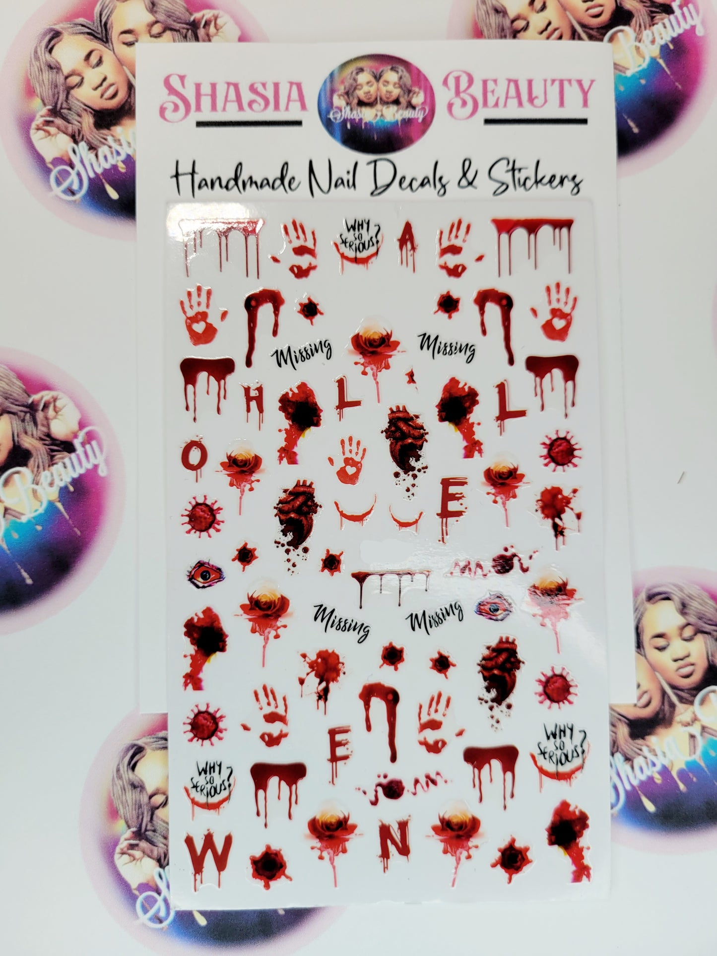 Bloody Halloween Nail Sticker