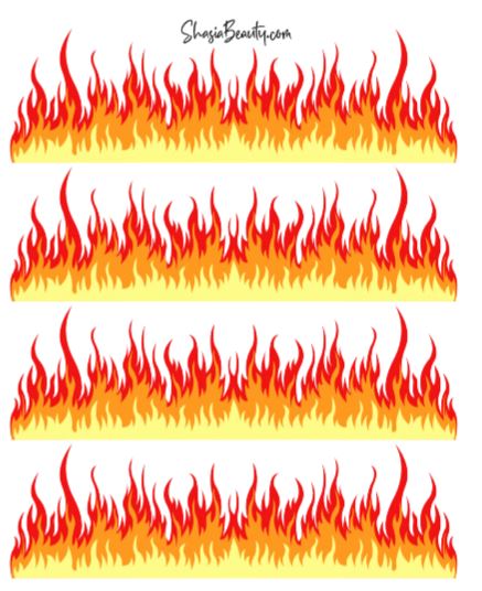 Fire Flame Nail Decal