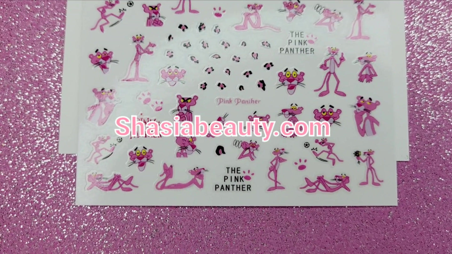 Pink Panther Nail Stickers