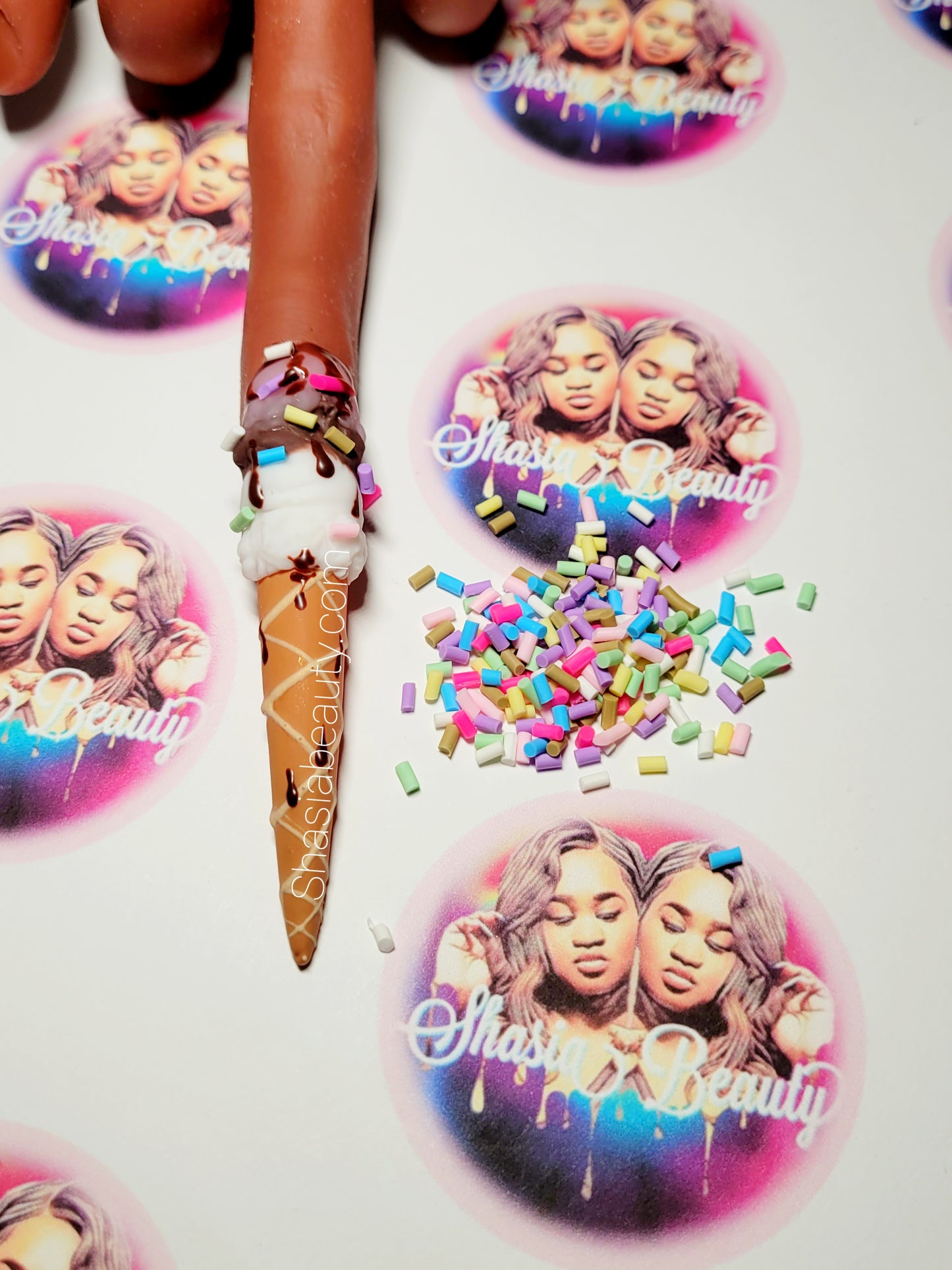 Rainbow Sprinkles Nail Confetti