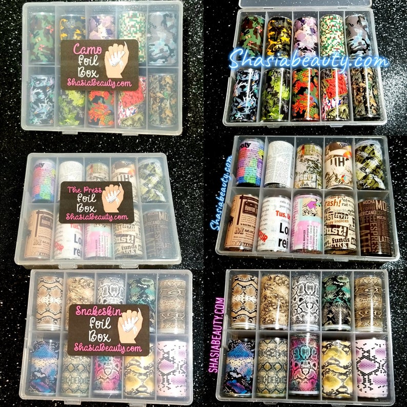 Camo Nail Art Foil Box