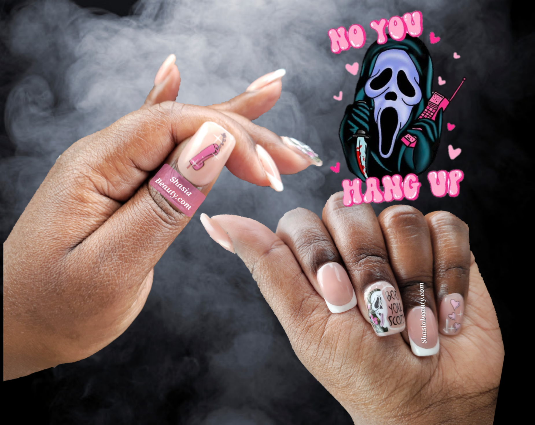 Ghostface French Press On Nails Shasia Beauty Nails