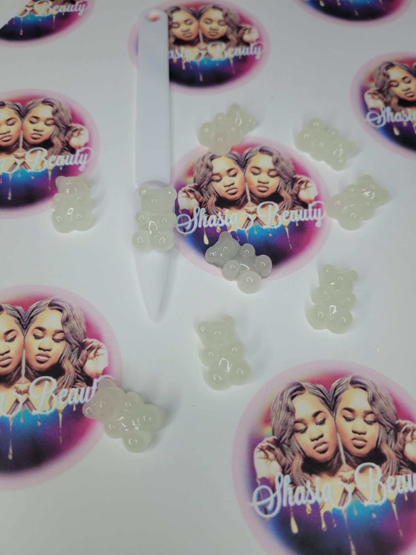 Glow in the Dark Gummy Bear Nail Charms