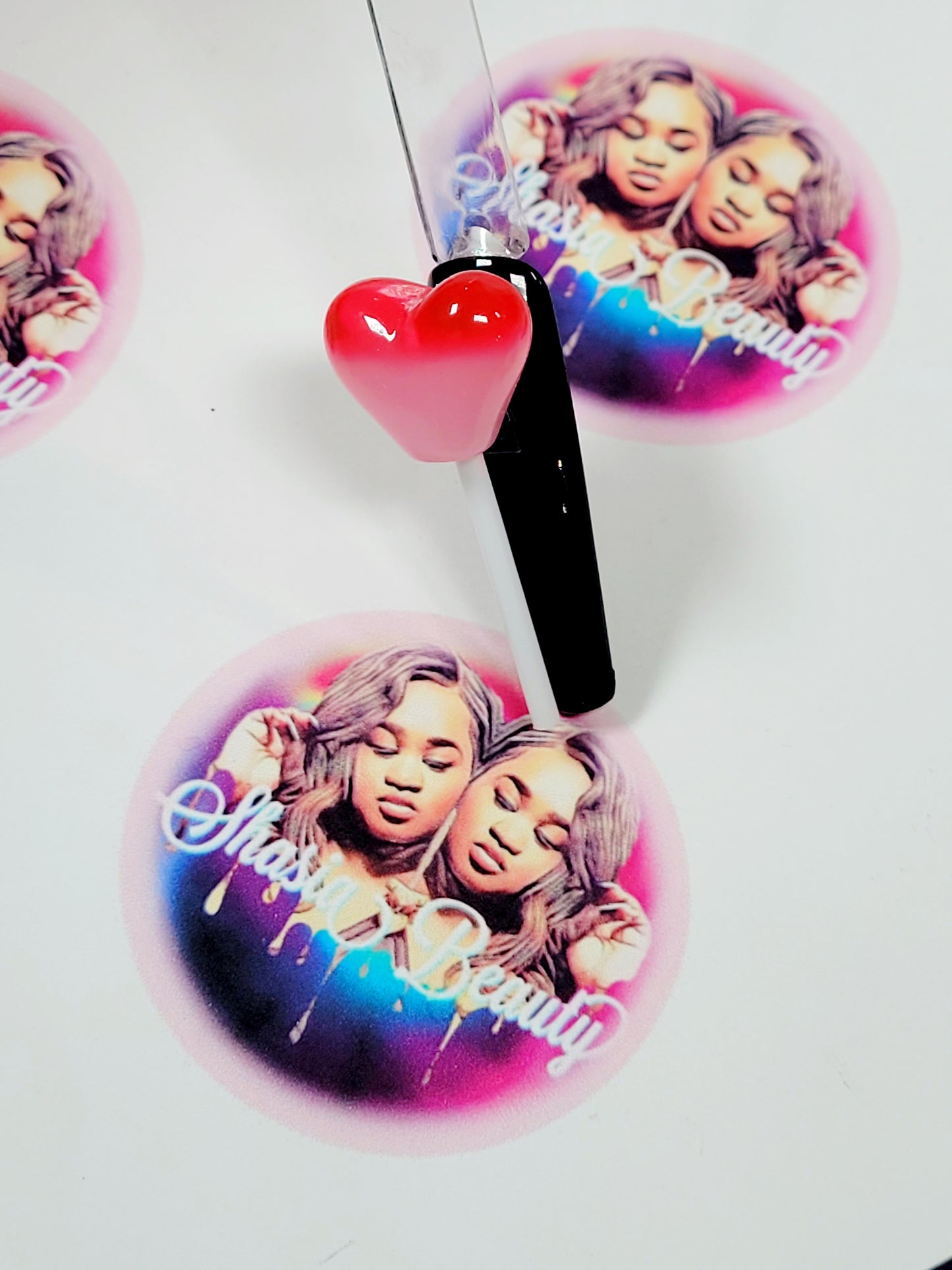 Heart Lollipop Nail Charm