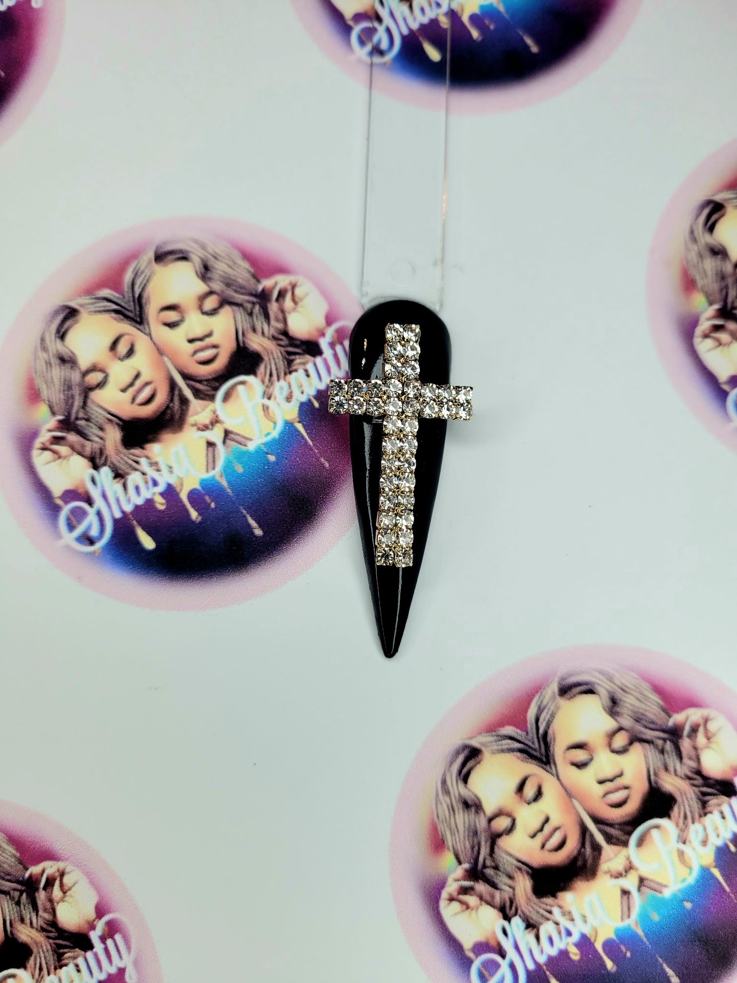 Cross Bling XL Nail Chatm