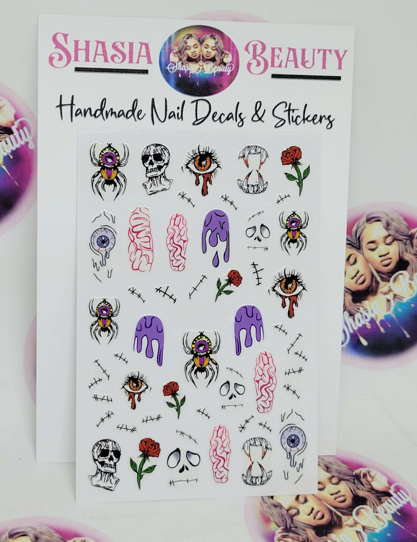Halloween Creature Accent Nail Stickers