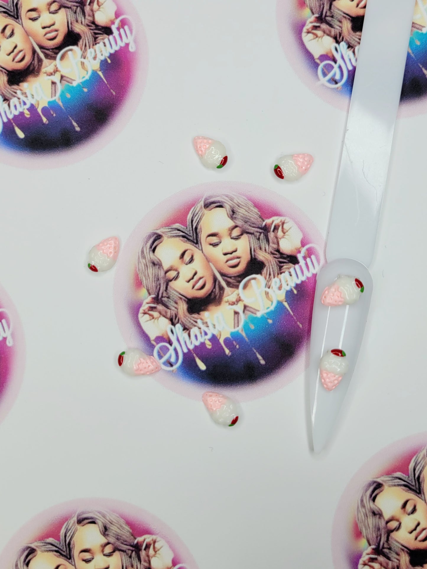 Pink Ice cream cone 10pc Nail Charms