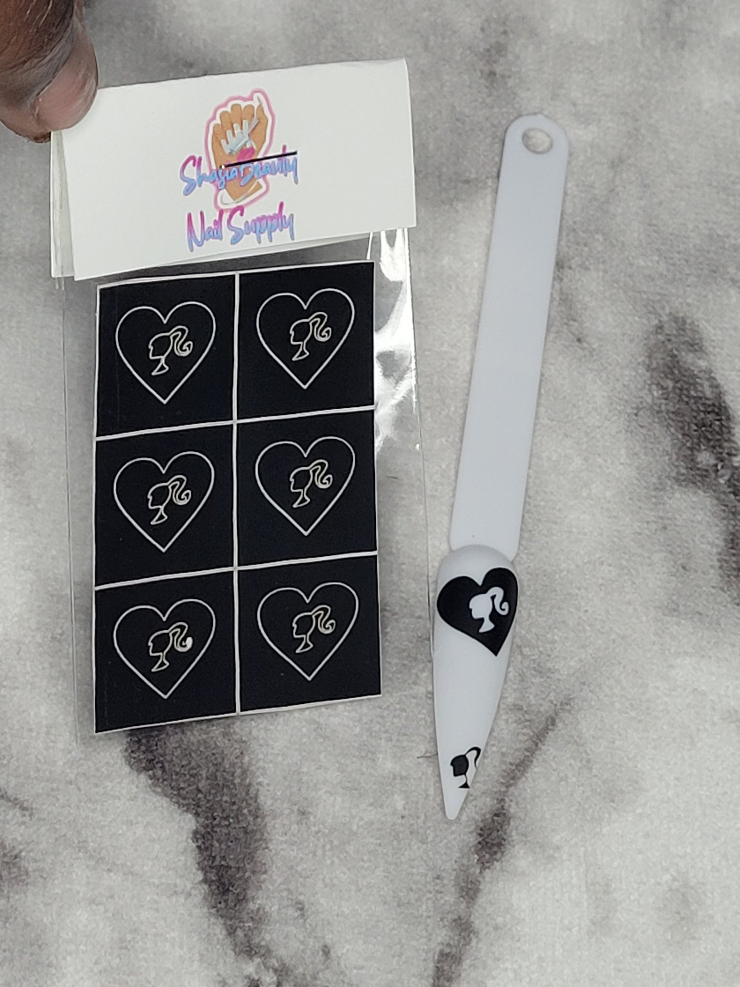 Baddie Barbz Nail Stencil