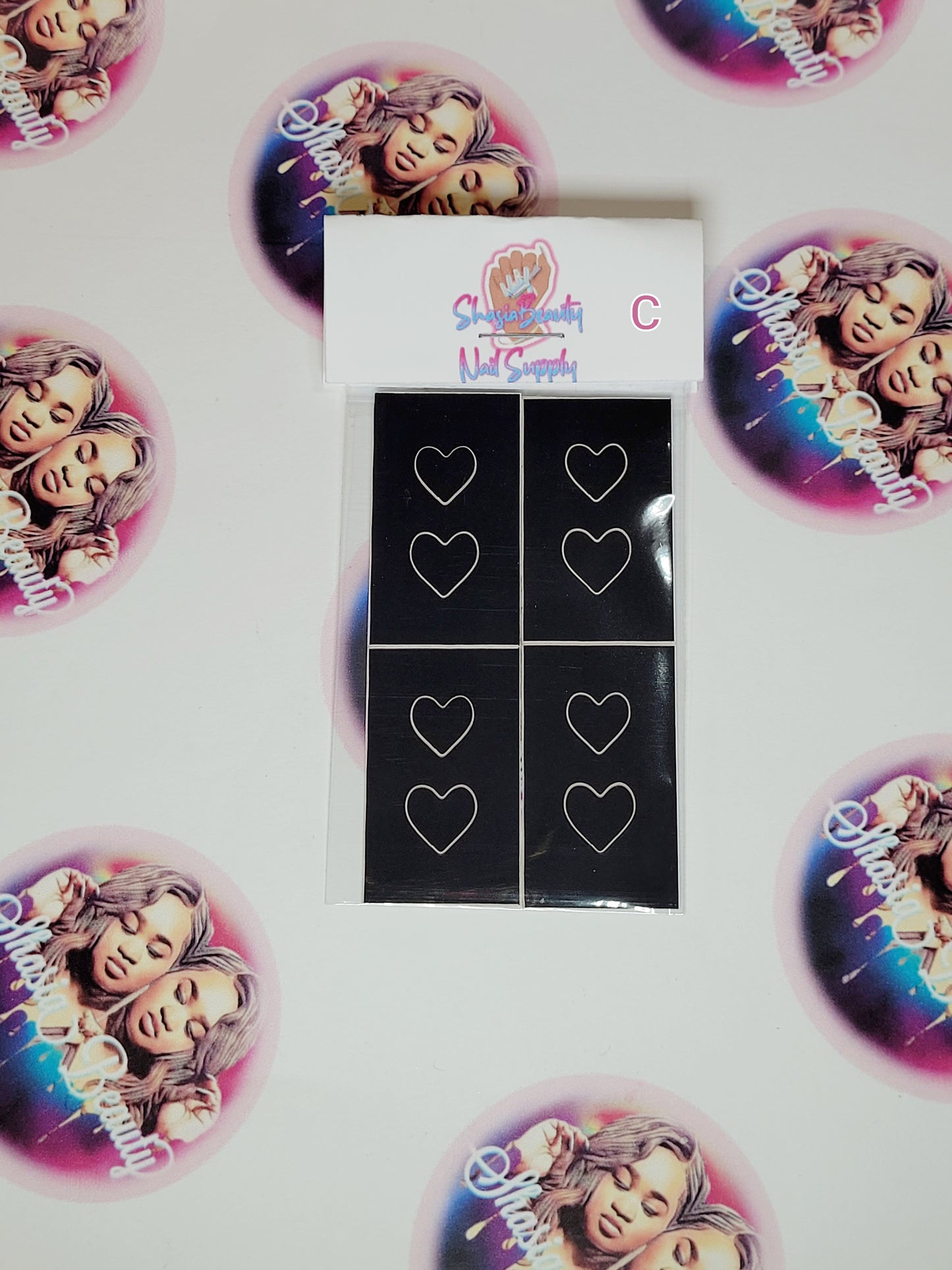 Heart Variety Nail Stencils