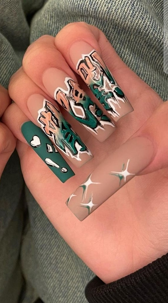 Baddie Graffiti 1 Nail Sticker