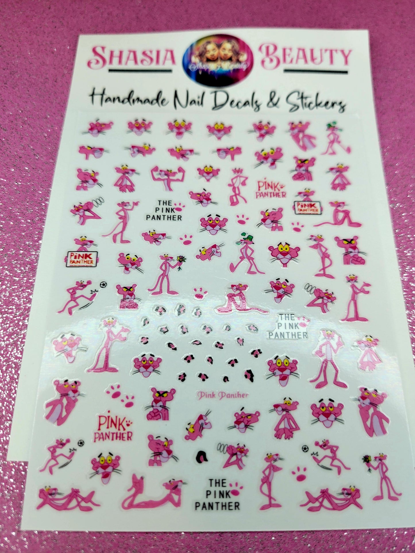 Pink Panther Nail Stickers