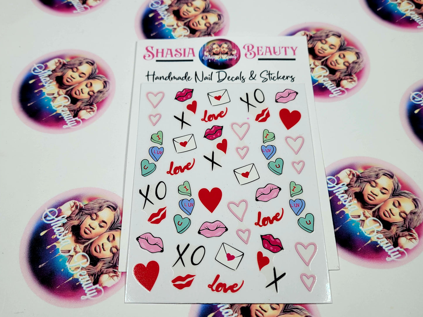 XO Valentine Baddie Nail Stickers