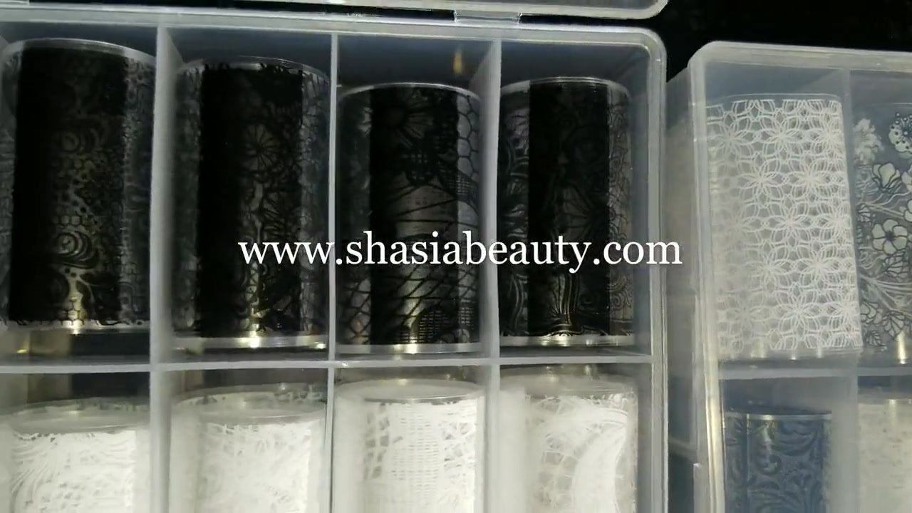 Black & White Lace Foil Box