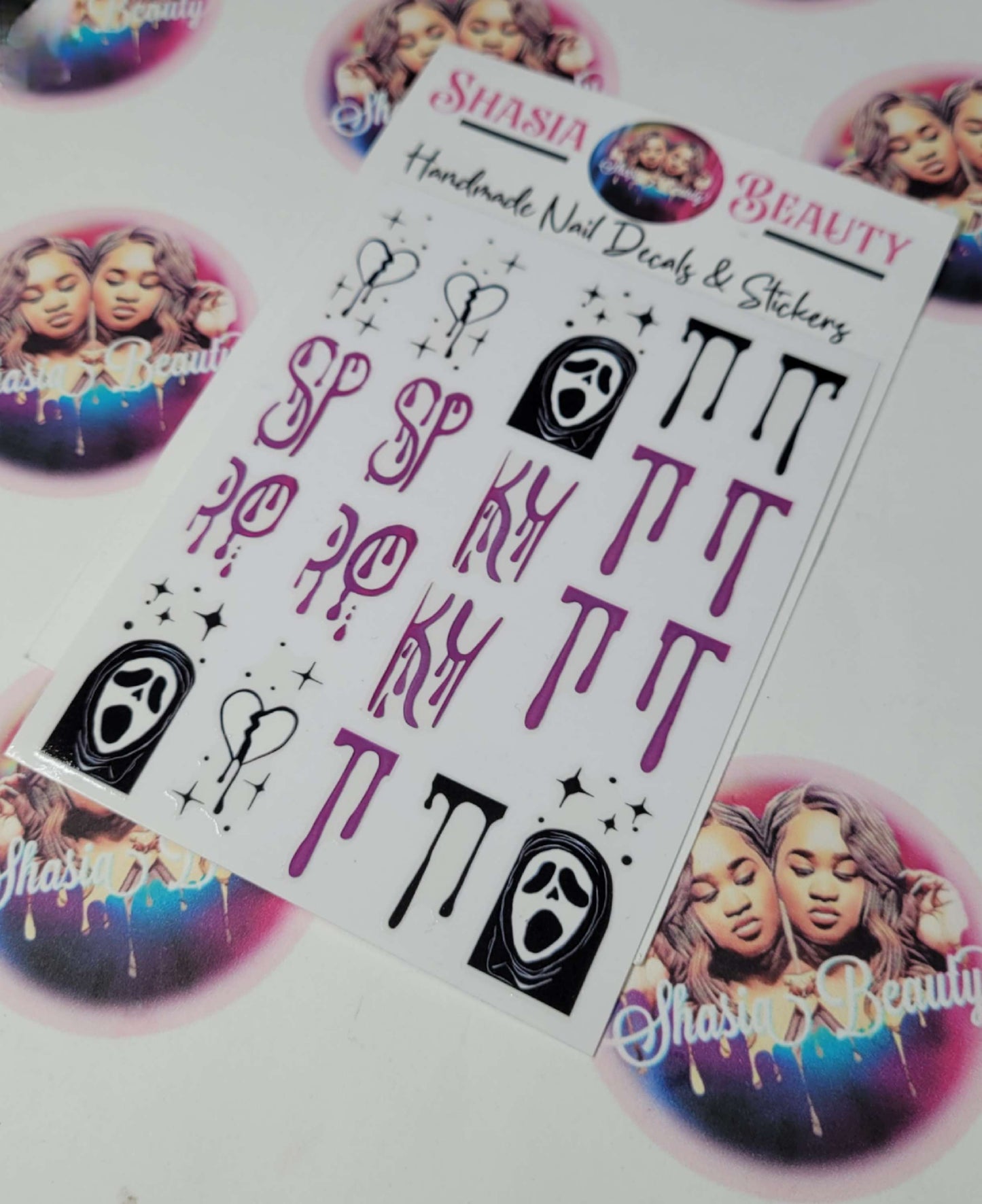 Spooky Scream Love Halloween Nail Stickers