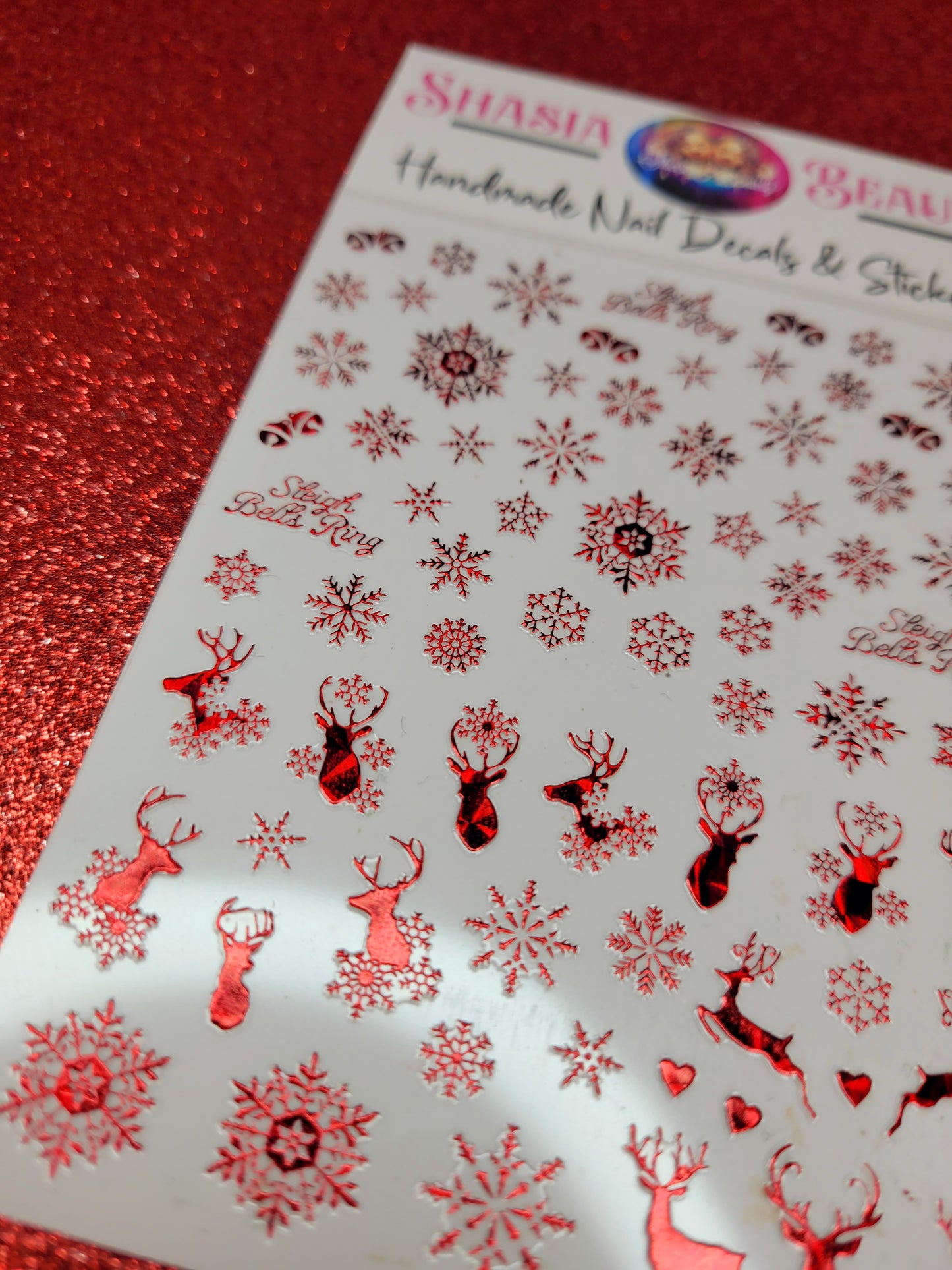 Sleigh Bell Ring Xmas Nail Stickers!