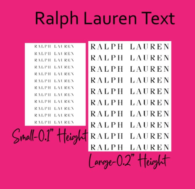 Ralph L Text Nail Decal