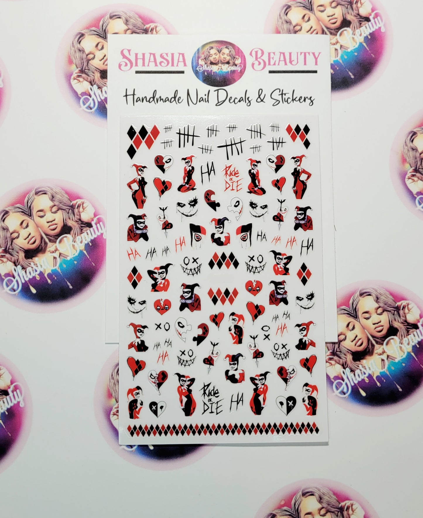 Harley Quinn Nail Sticker or Decal