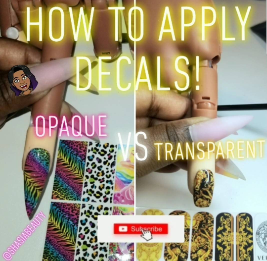 Black Luxe Logo Nail Decals