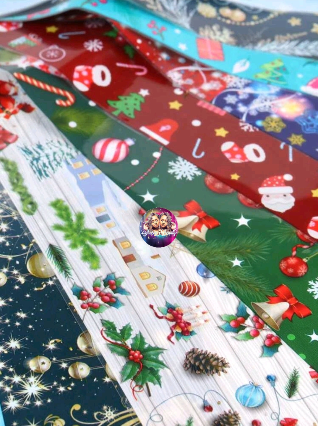 Christmas Holiday Theme Nail Foils Assorted Variety