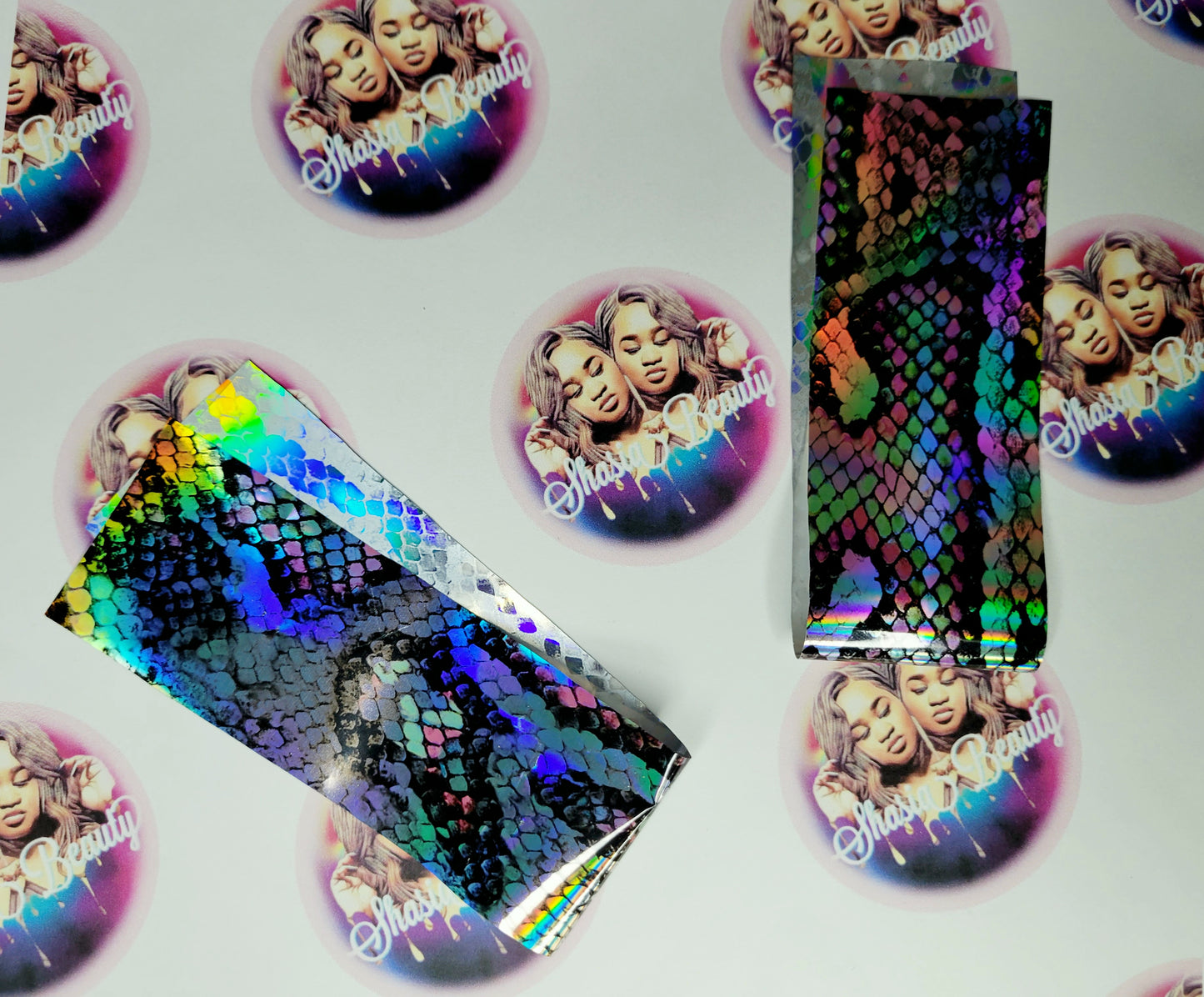 Holo Snakeskin Print Nail Foil