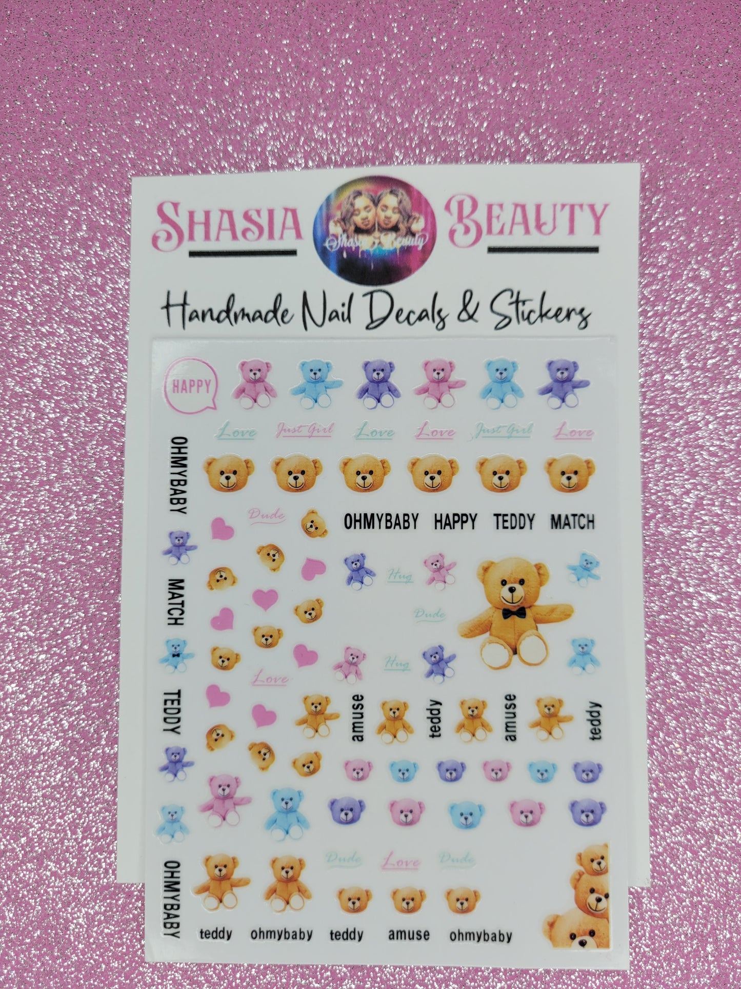 Oh My Teddy Bear Nail Stickers