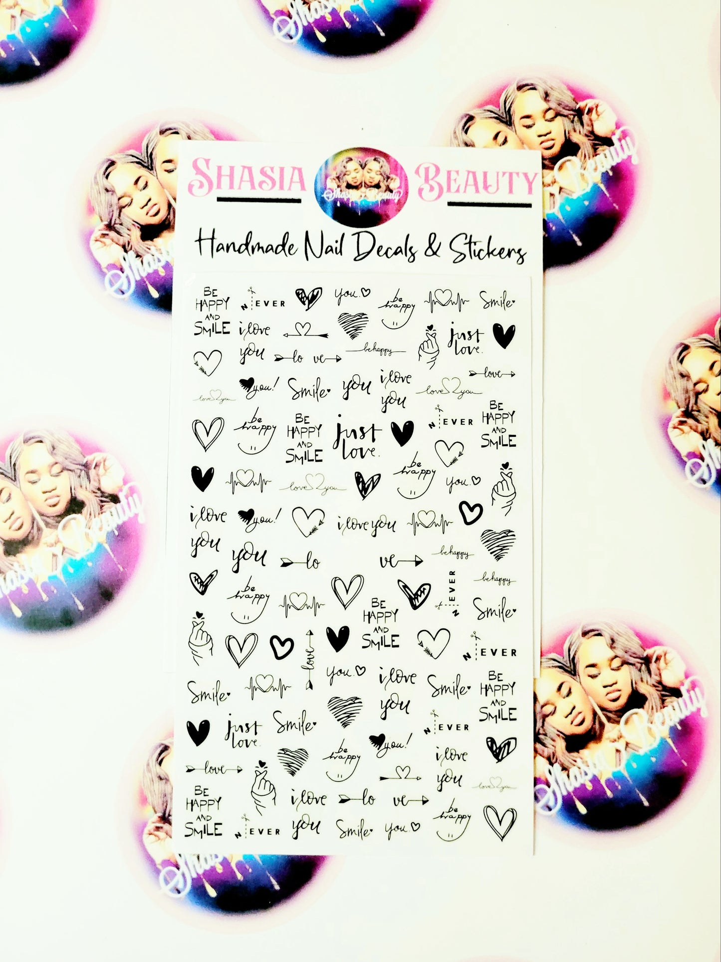 Happy Love Nail Stickers