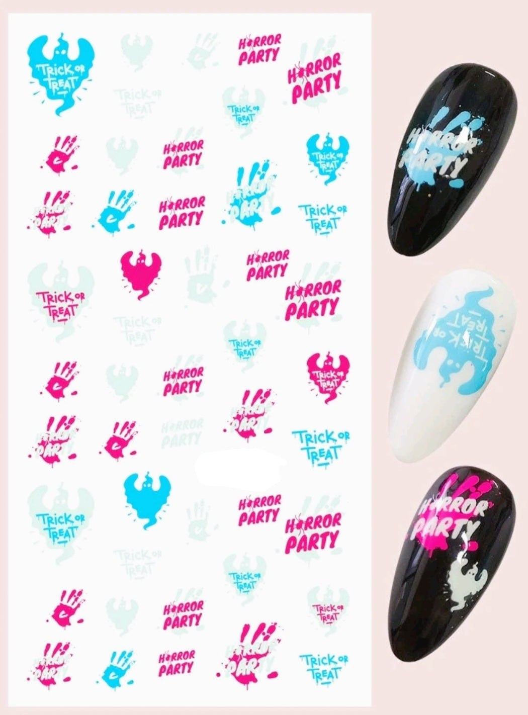 Horror Party Nail Stickers|Glow Stickers