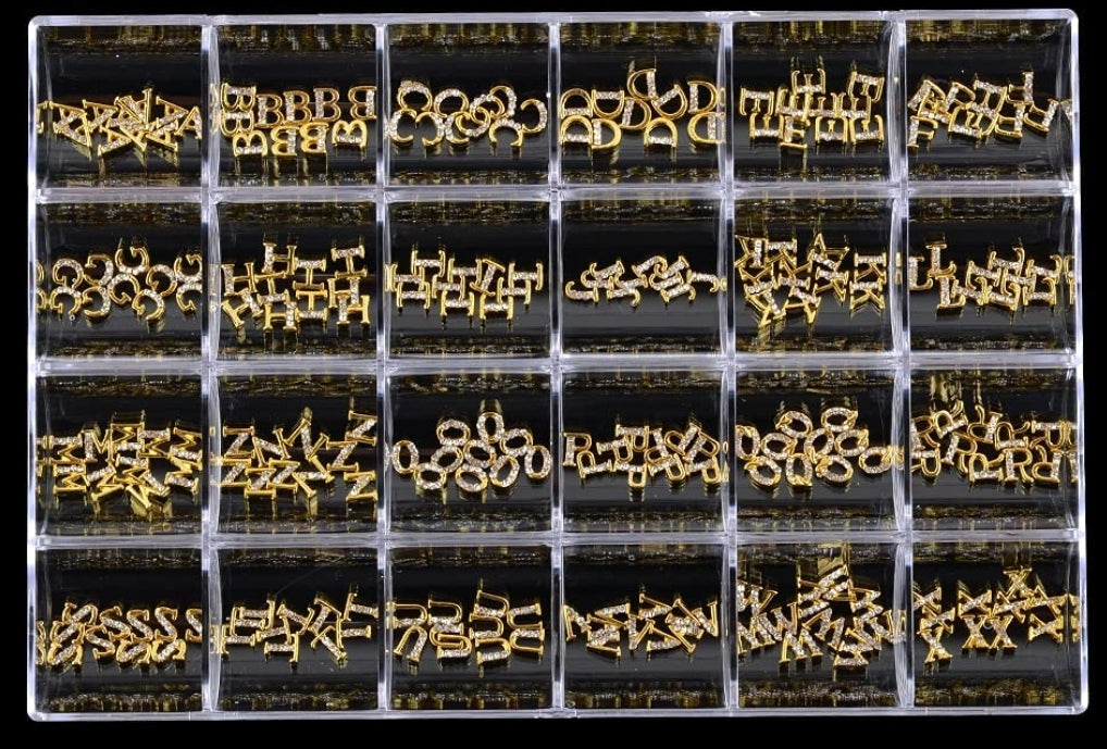 Alphabet Bling Nail Kit 260pcs