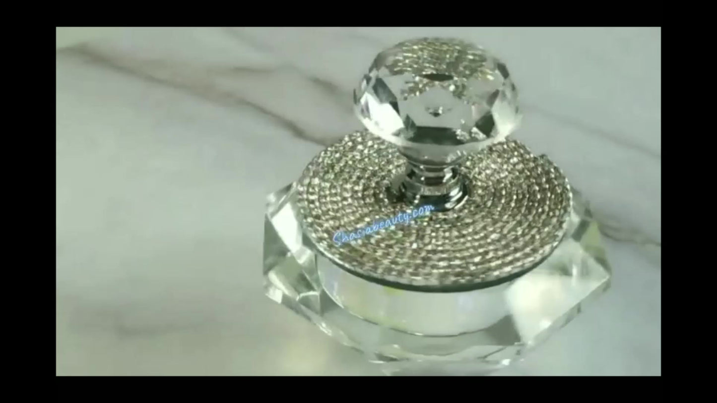 Pink Diamond Crystal Nail Dappen Dish Lid