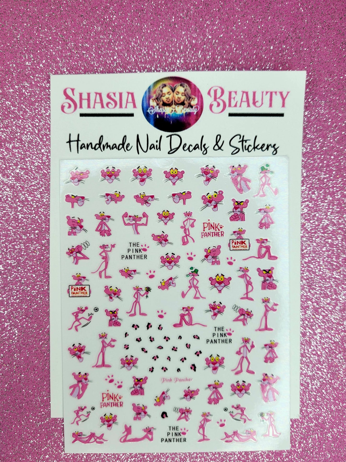 Pink Panther Nail Stickers
