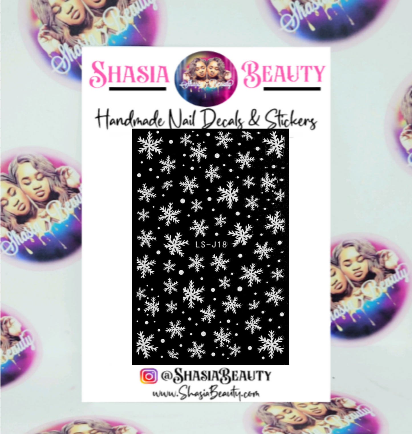 Snowflake Glitter 3D Nail Stickers