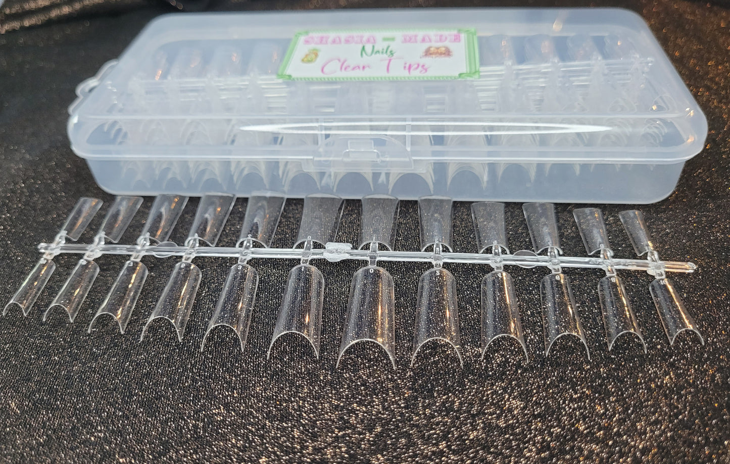 Coffin Clear Tips 240ct-SMN