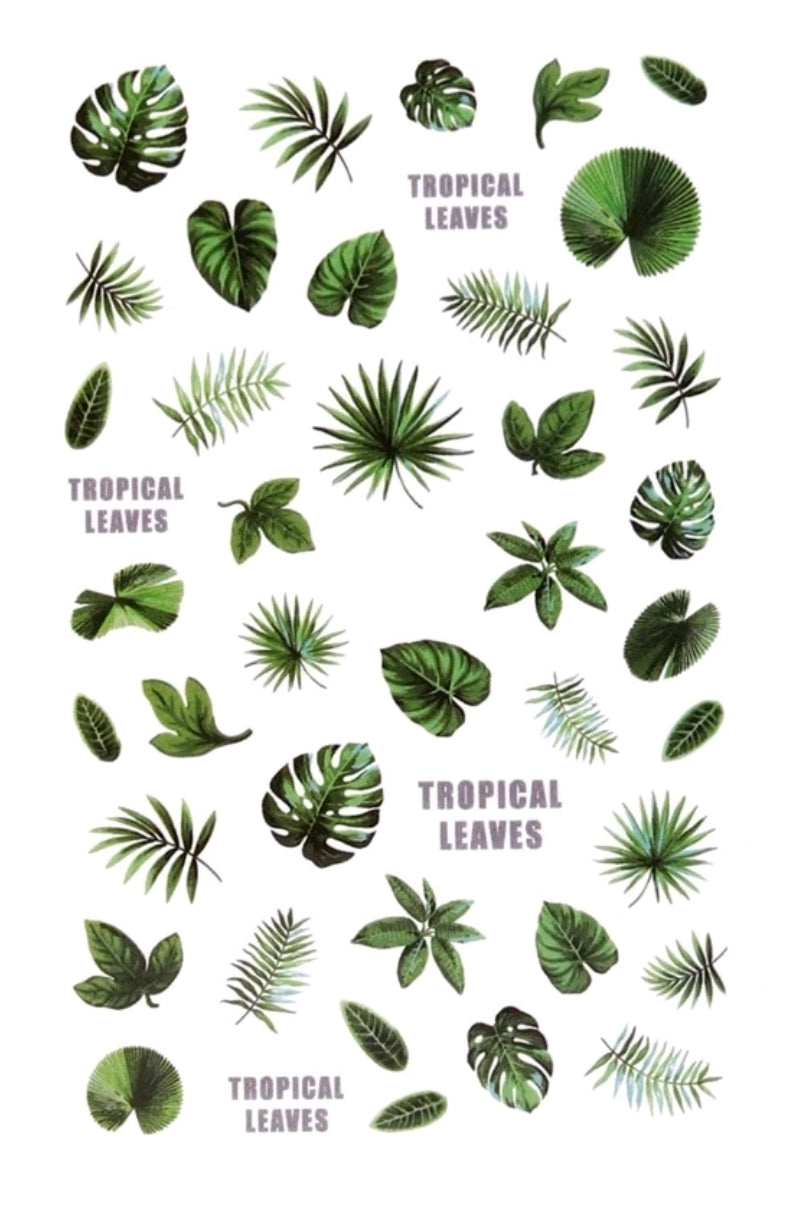 Tropical Palm Leaf Nail Stickers