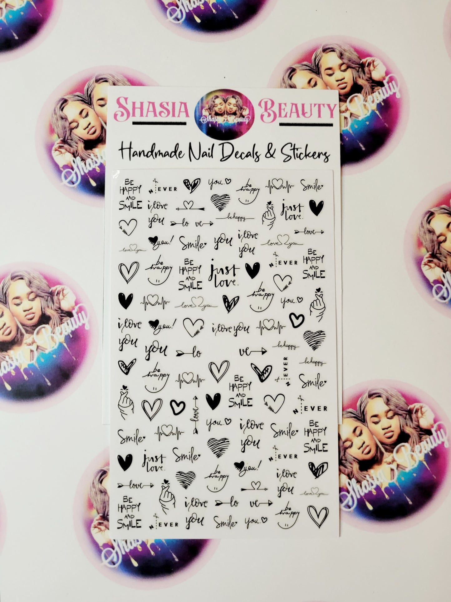 Happy Love Nail Stickers