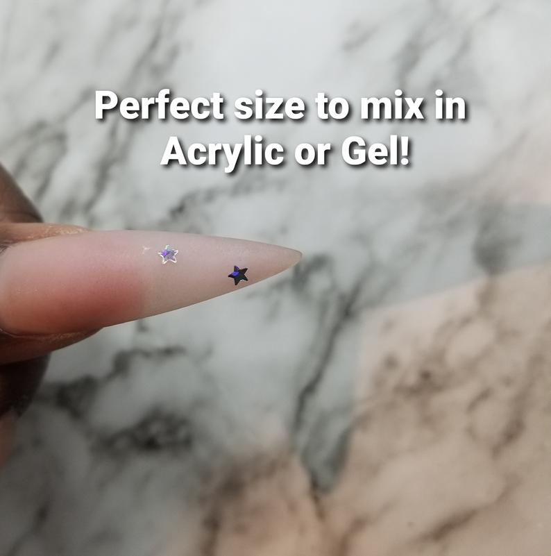 Holographic Star Nail Glitters