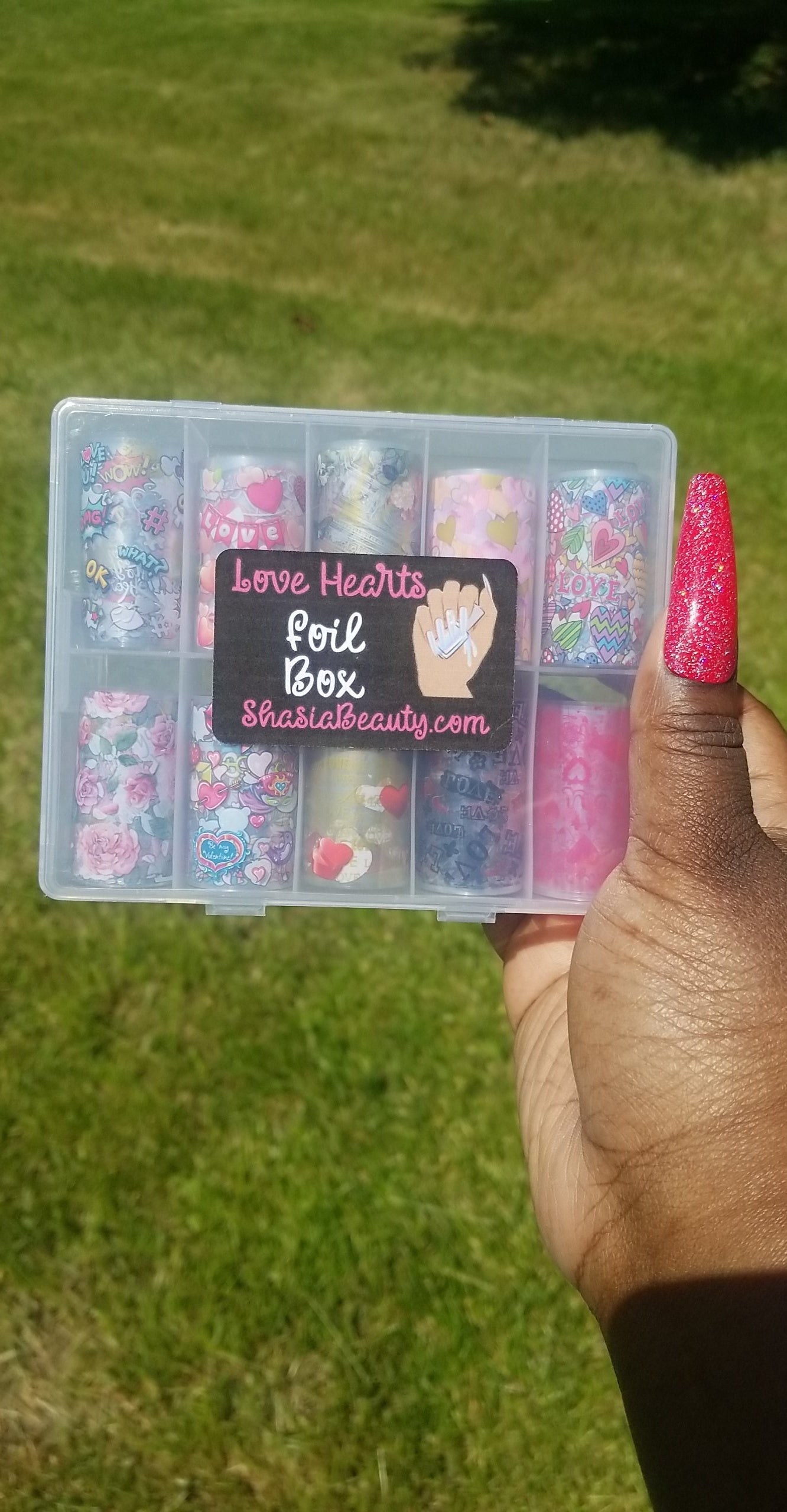 Love Hearts Nail Art Foil Box