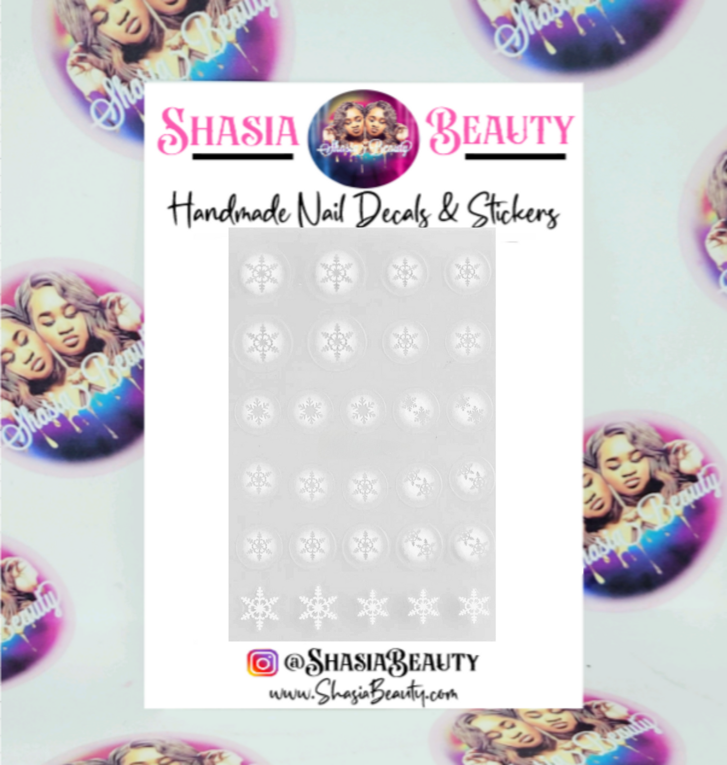 Snowflake Airbrush Nail Stickers