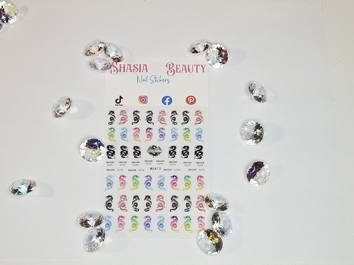 Rainbow Dragon Elite Lrg. Nail Stickers