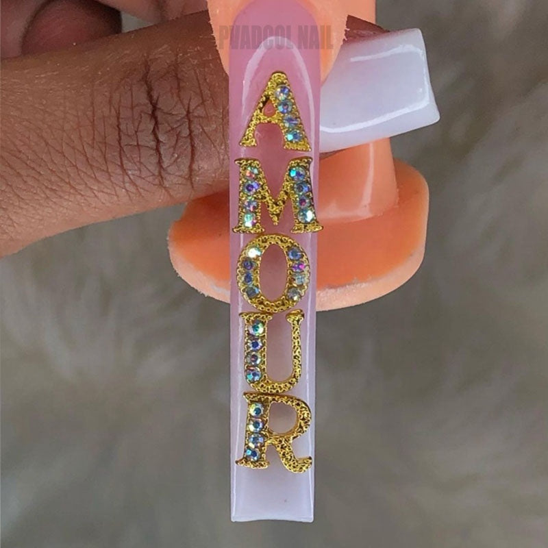 Alphabet Bling Nail Kit 260pcs
