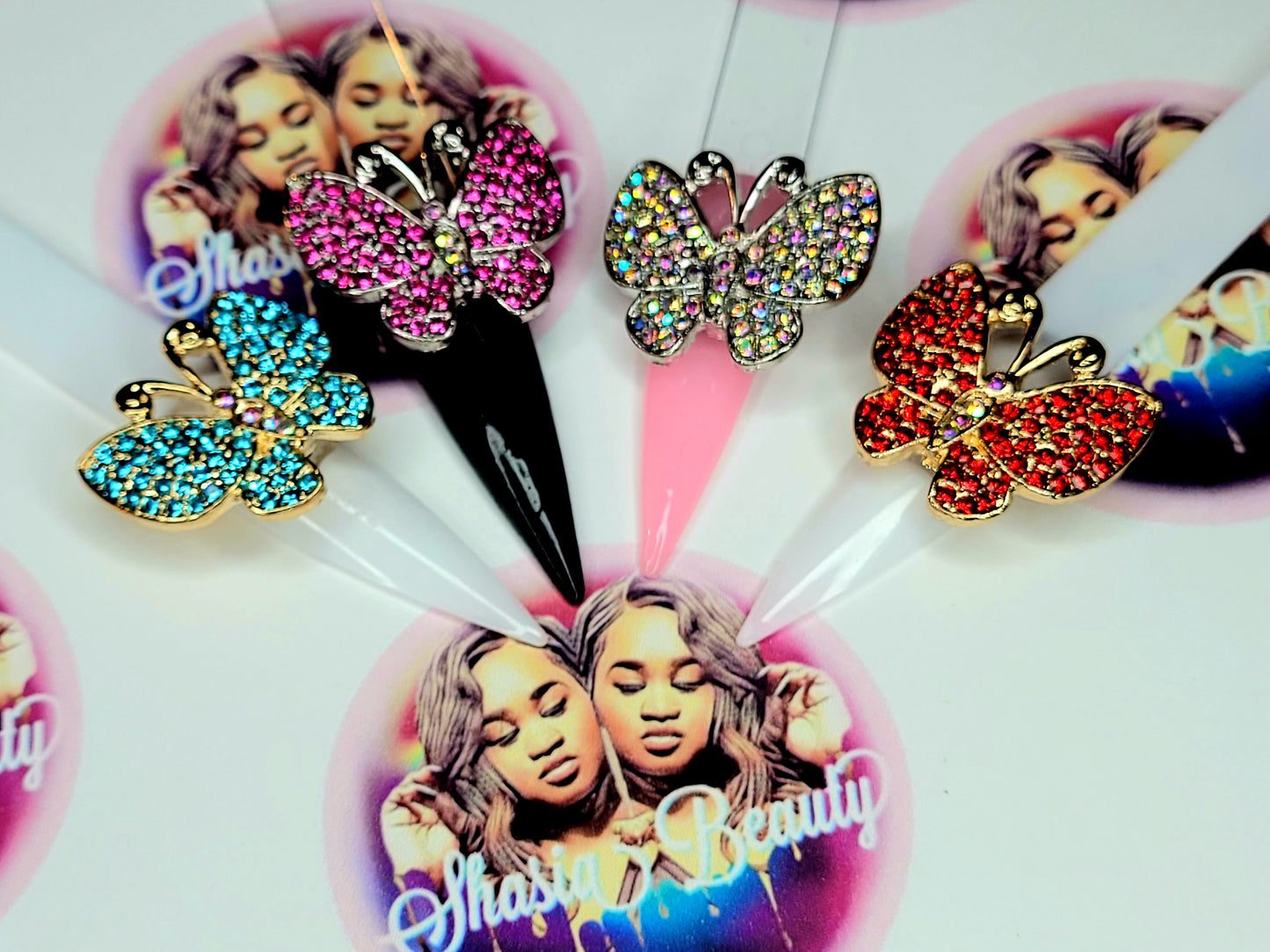 Butterfly Bling XL Nail Chatm