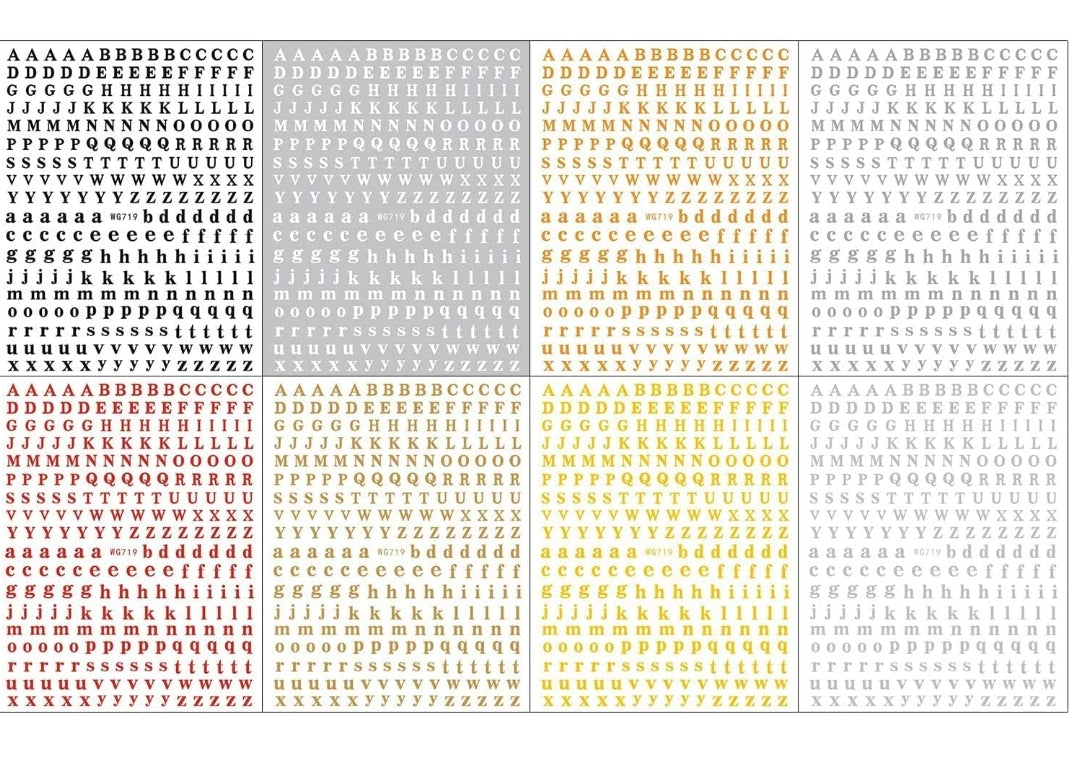 Typewriter Letters Nail Sticker