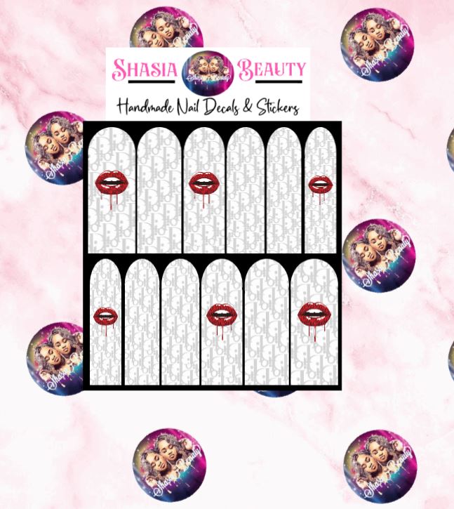 Dio Lip Drip Nail Decal