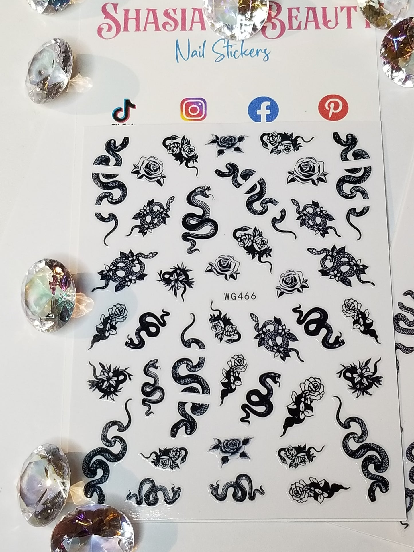 Snake Nail Stickers Variety
