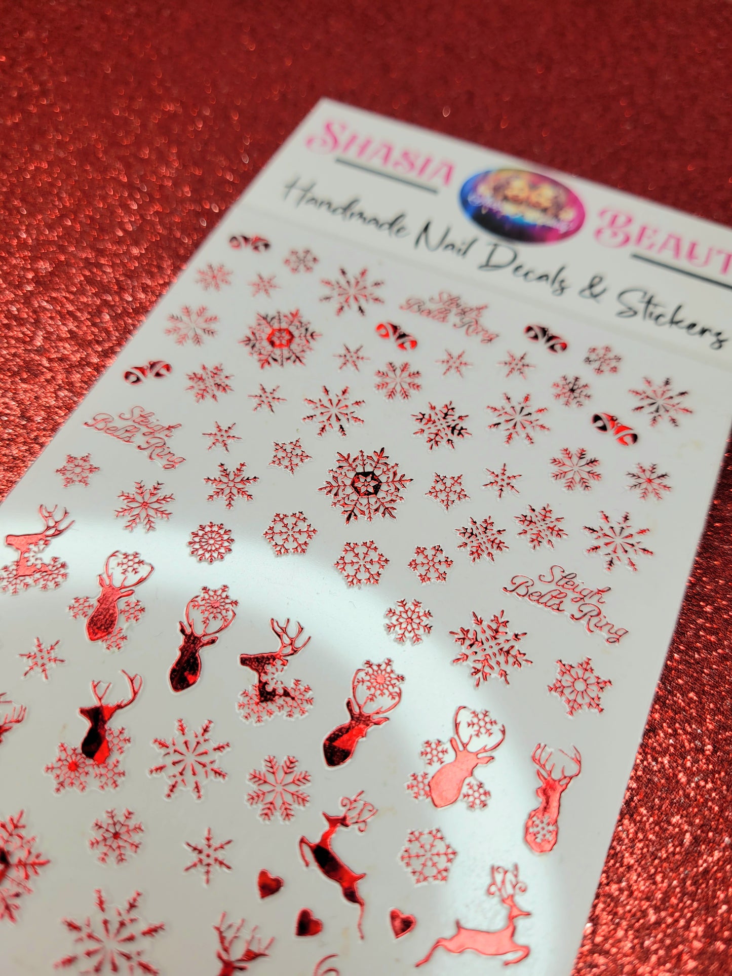 Sleigh Bell Ring Xmas Nail Stickers!